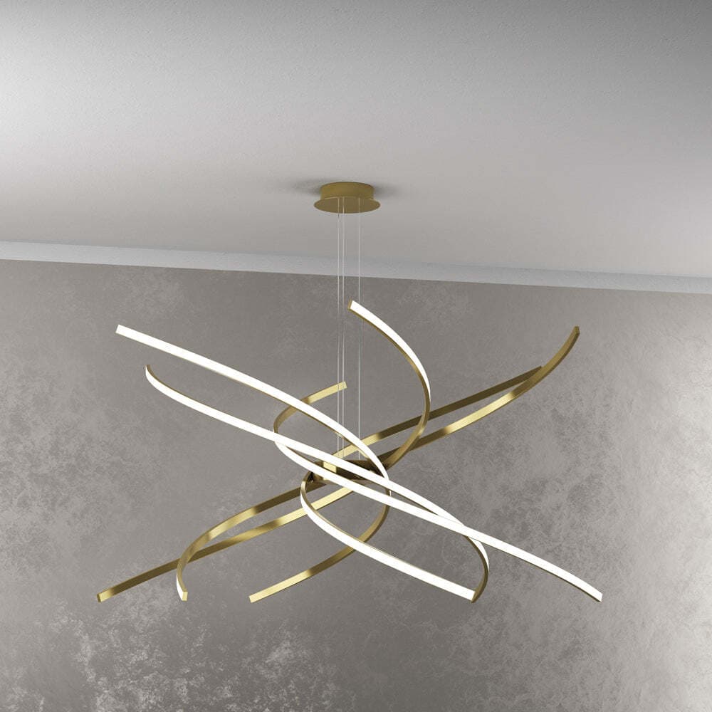 Sospensione-Moderna-Tornado-Alluminio-Oro-Brunito-Led-88W-D.100Cm-Luce-Naturale