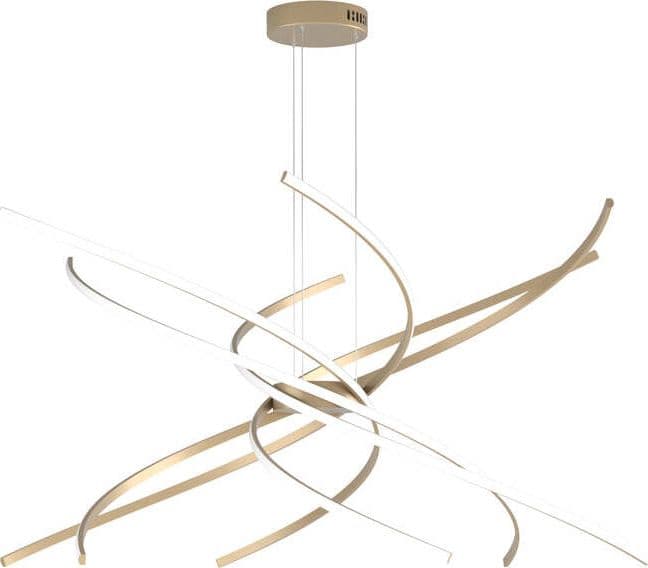 Sospensione-Moderna-Tornado-Alluminio-Oro-Led-88W-D.100Cm-Luce-Calda