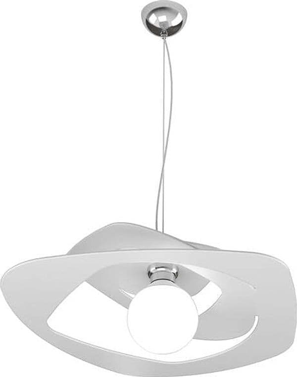 Sospensione-Moderna-Warped-Metallo-Bianco-1-Luce-E27-D.50Cm