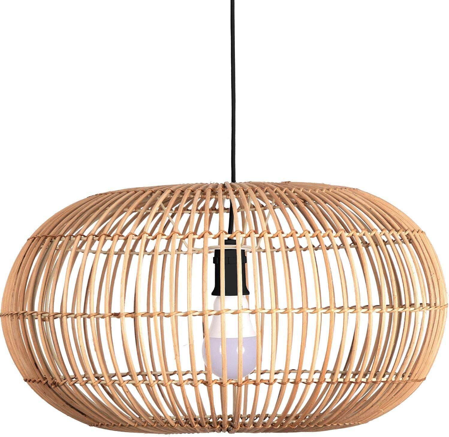 Sospensione-Nordica-Bali-Acciaio-Marrone-Legno-1-Luce-E27-D48Cm