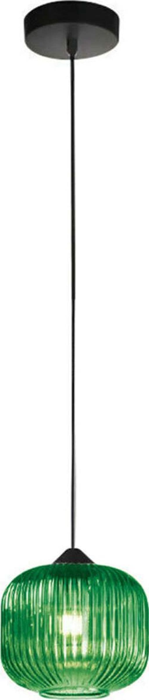 Sospensione-Ovale-Alta-Moderna-Plisse-Verde-1-Luce-E27-In-Vetro-Rigato