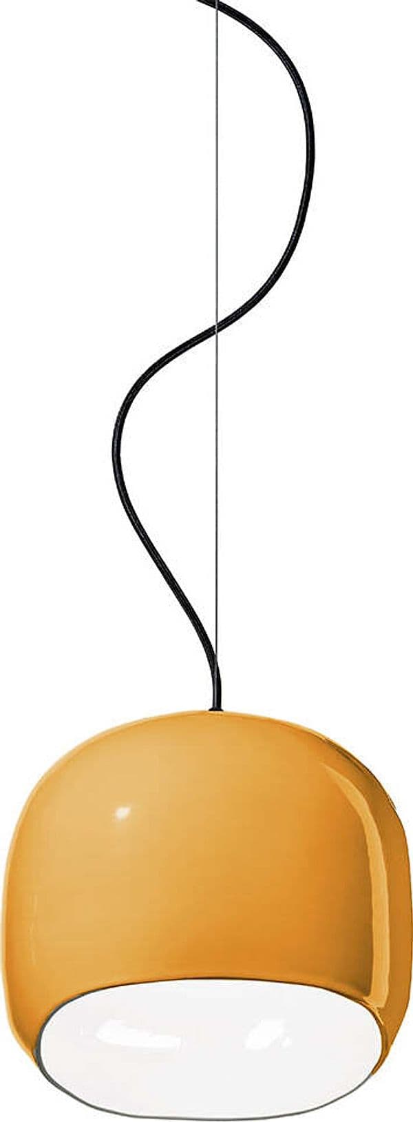 Sospensione-Piccola-Vintage-Decò-Ayrton-Ceramica-Giallo-1-Luce-E27