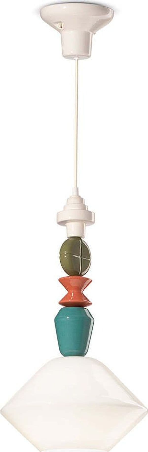 Sospensione-Piccola-Vintage-Decò-Lariat-Ceramica-Bianco-Latte-1-Luce-E27