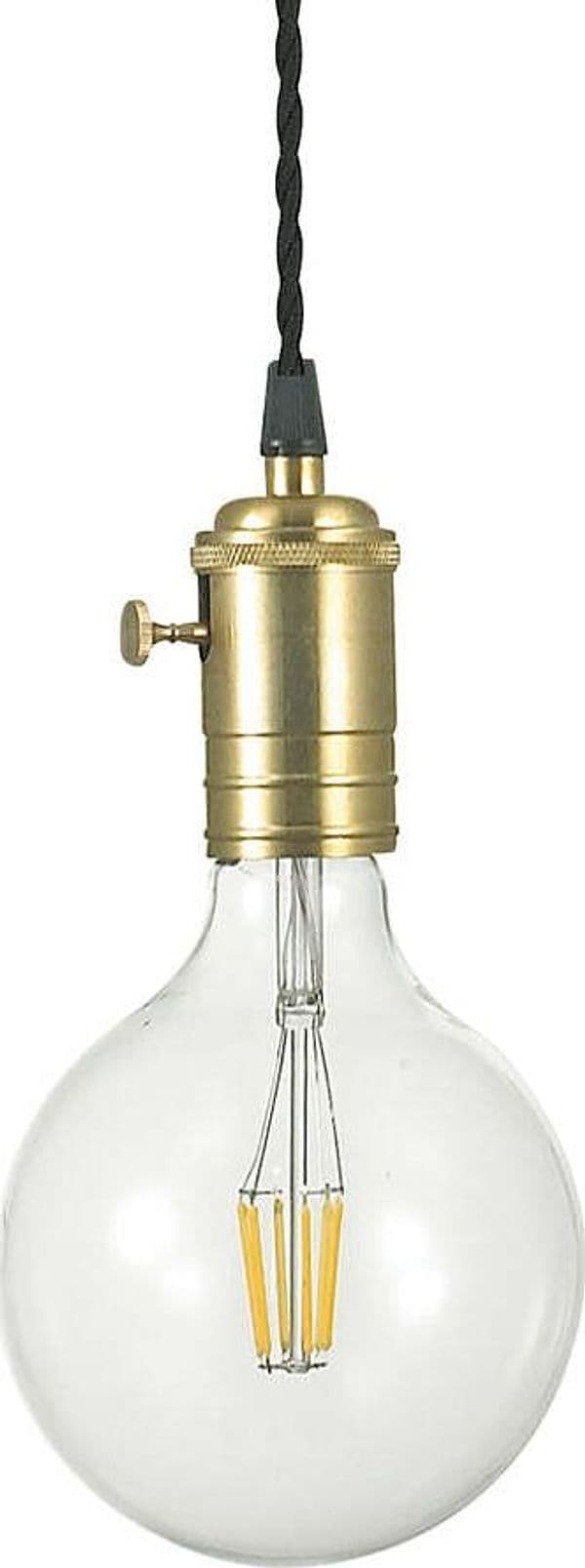 Sospensione-Rustica-Country-Doc-Metallo-Ottone-1-Luce-E27
