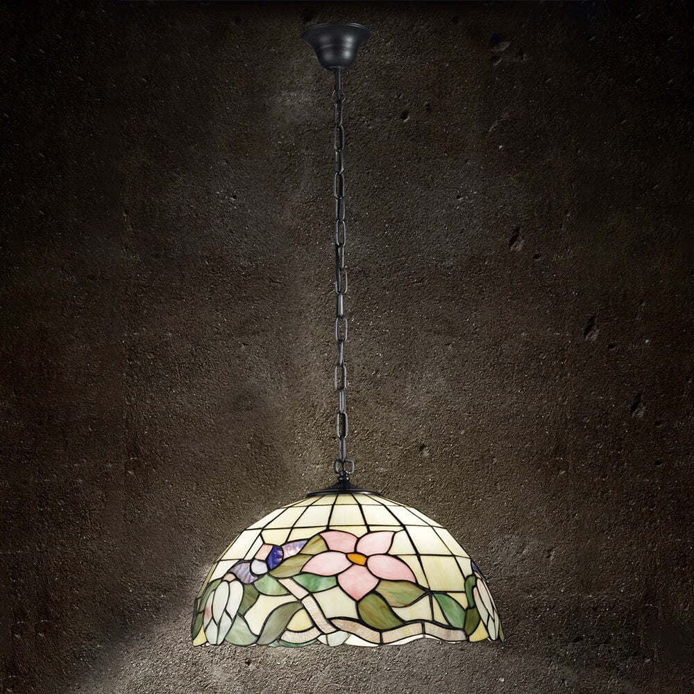 Sospensione-Tiffany-In-Vetro-Multicolor-Con-Catena-D.50-Cm