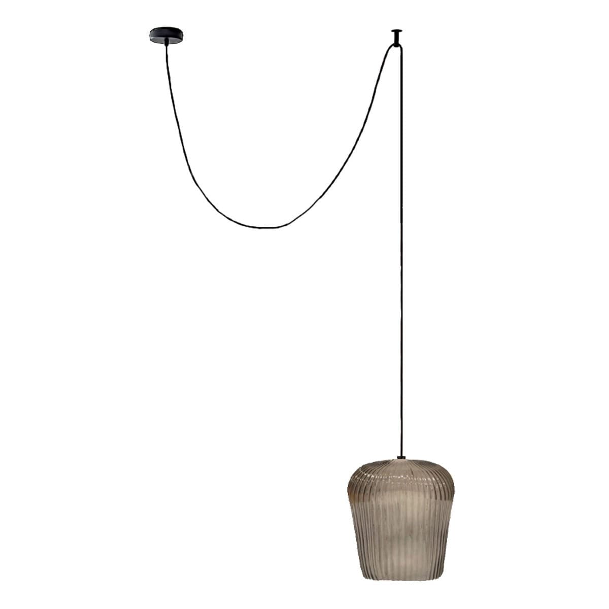 Sospensione-vetro-ambra-Gea-Luce-NUMA-DEC-E27-LED-lampada-soffitto-decentramento-classica
