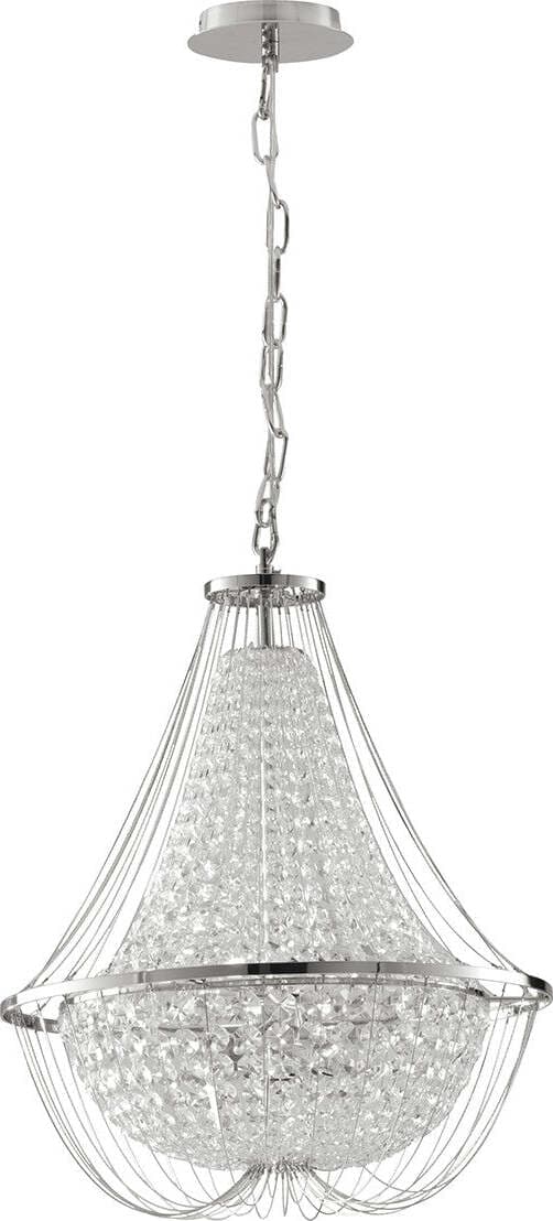 Sospensione Vienna Cromo 4Xe14 45X52Cm Illuminazione/Illuminazione per interni/Lampadari lampade a sospensione e plafoniere/Lampade a sospensione Led Mall Home - Napoli, Commerciovirtuoso.it
