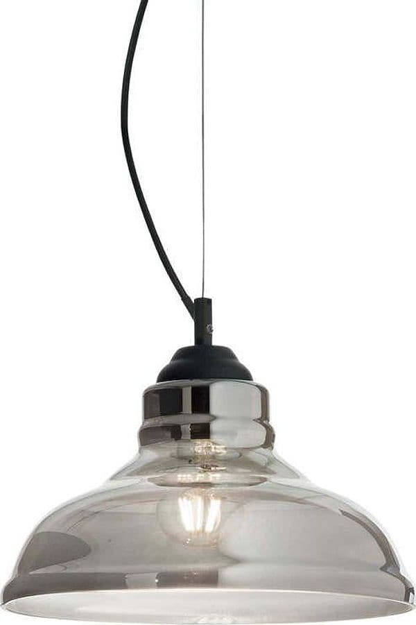 Sospensione-Vintage-Decò-Bistro'-Metallo-Fumè-1-Luce-E27-D28