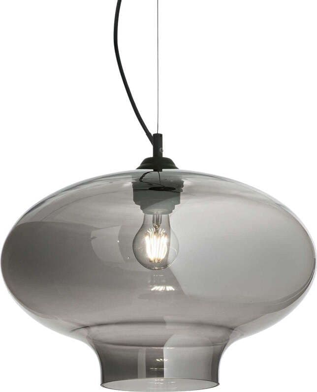 Sospensione-Vintage-Decò-Bistro'-Metallo-Fumè-1-Luce-E27-D40