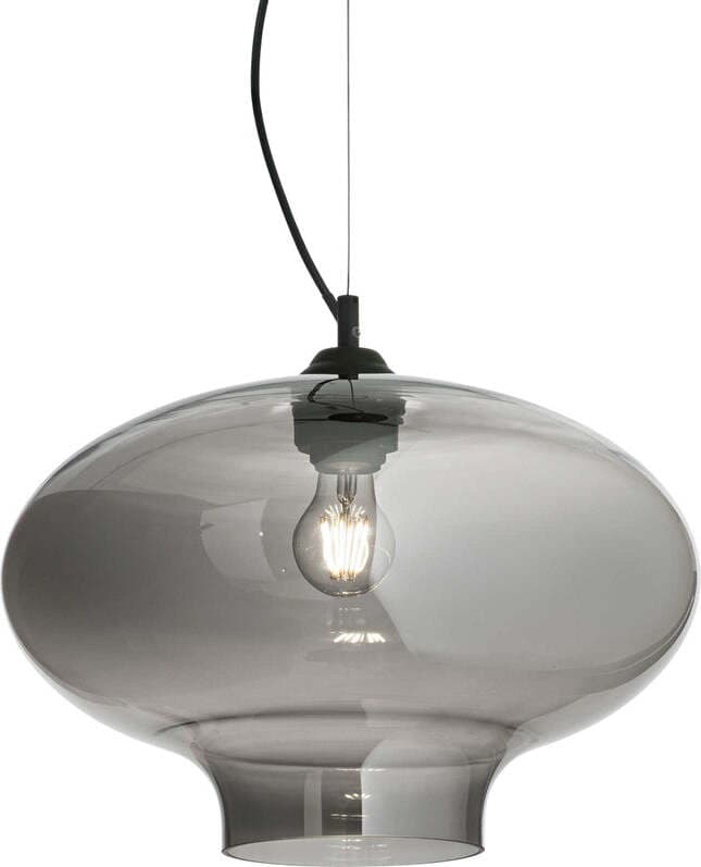 Sospensione-Vintage-Decò-Bistro'-Metallo-Fumè-1-Luce-E27-D40