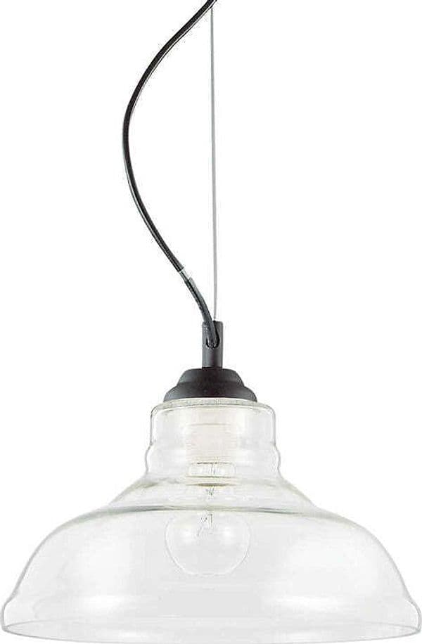 Sospensione-Vintage-Decò-Bistro'-Metallo-Trasp.-1-Luce-E27-D28
