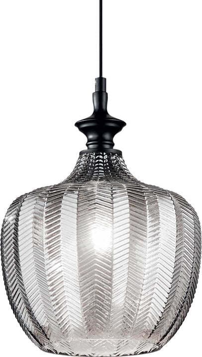 Sospensione-Vintage-Decò-Lord-Metallo-Fumè-1-Luce-E27