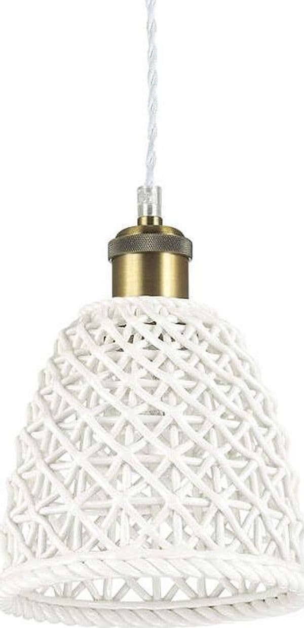 Sospensione-Vintage-Decò-Lugano-Metallo-Bianco-1-Luce-E27-D16Cm