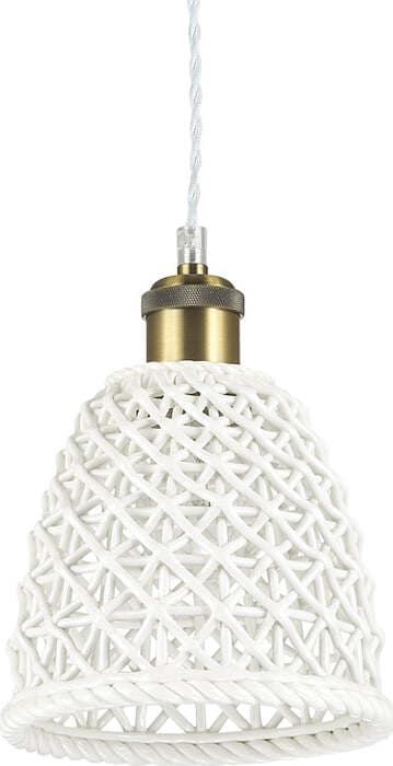 Sospensione-Vintage-Decò-Lugano-Metallo-Bianco-1-Luce-E27-D16Cm