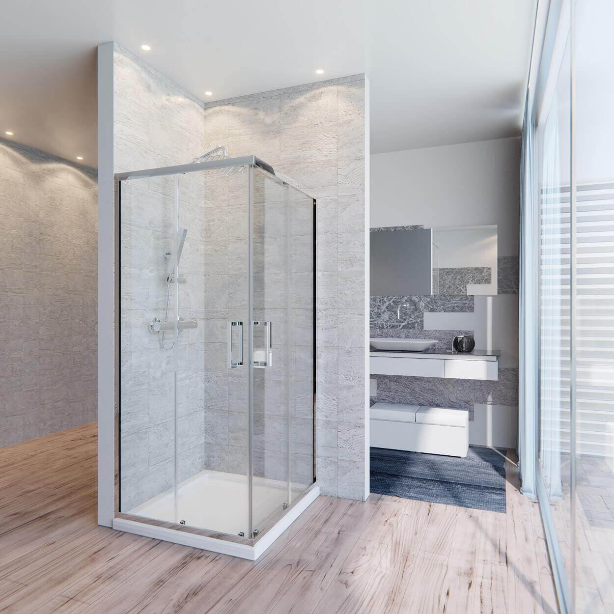 SOTTOCOSTO - Box Doccia 75x75 Cristallo 6mm Doppia Scorrevole Anticalcare H195 Fai da te/Attrezzature per cucine e bagni/Attrezzature per bagni/Docce e componenti doccia/Box doccia Shopbagno.it - Roma, Commerciovirtuoso.it