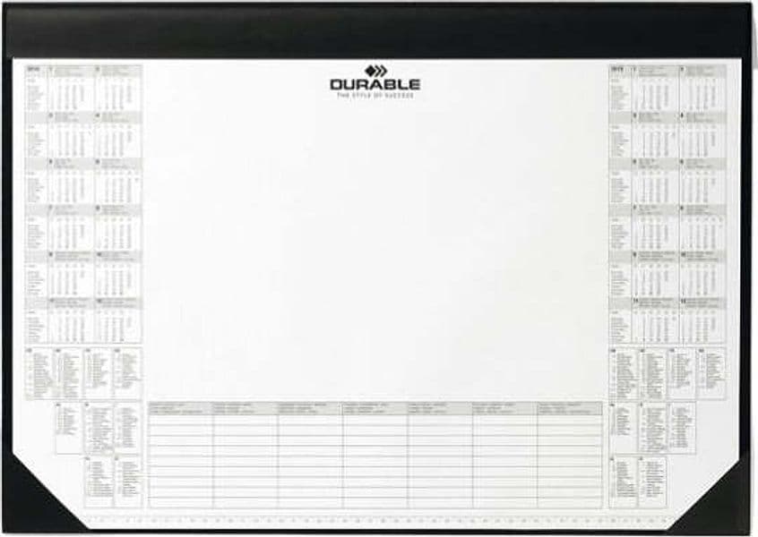 Sottomano con blocco appunti da 25 fogli - 59x42 cm - nero - Durable Cancelleria e prodotti per ufficio/Archivio ufficio e accessori per scrivania/Accessori da scrivania e archiviazione/Sottomano Eurocartuccia - Pavullo, Commerciovirtuoso.it