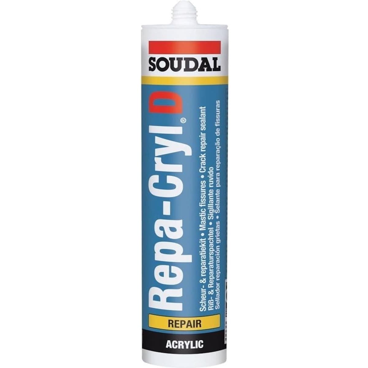 Soudal-Repa-Cryl-D---Stucco-acrilico-a-bassa-elasticità-310-ml