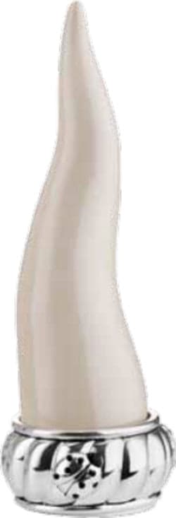 Sovrani---Corno-tortora-con-base-in-argento-21h-cm