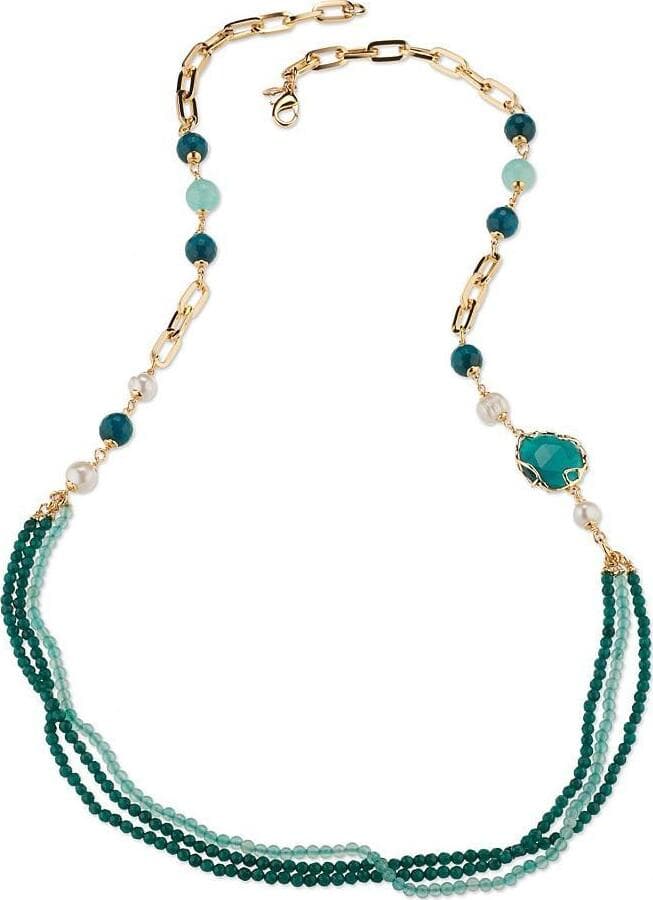 Sovrani-collana-donna-Agata-verde-Cristal-Magique
