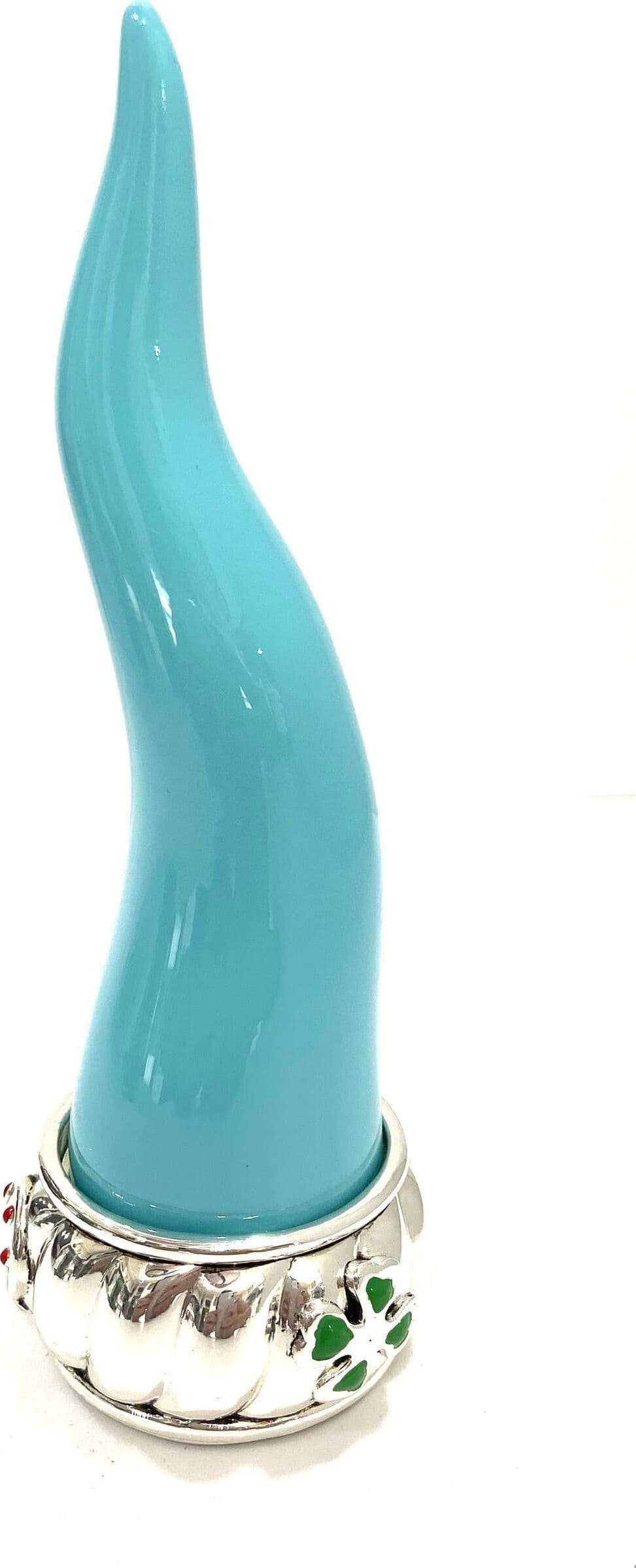 Sovrani-Corno-turchese-con-base-in-argento-21h-cm
