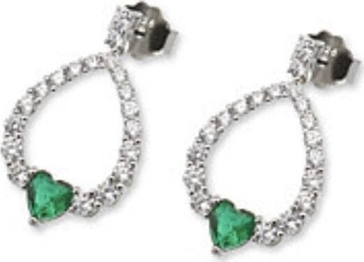 Sovrani-orecchini-donna-cuore-smeraldo-Luce
