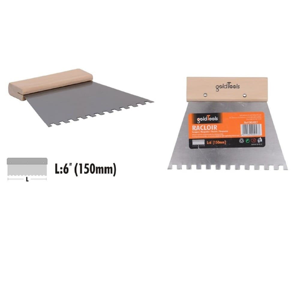 Spatola Dentata Raschietto Trapezoidale Acciaio Impugnatura Legno 6? 150mm 90457 Fai da te/Utensili elettrici e a mano/Utensili a mano/Raschietti Trade Shop italia - Napoli, Commerciovirtuoso.it