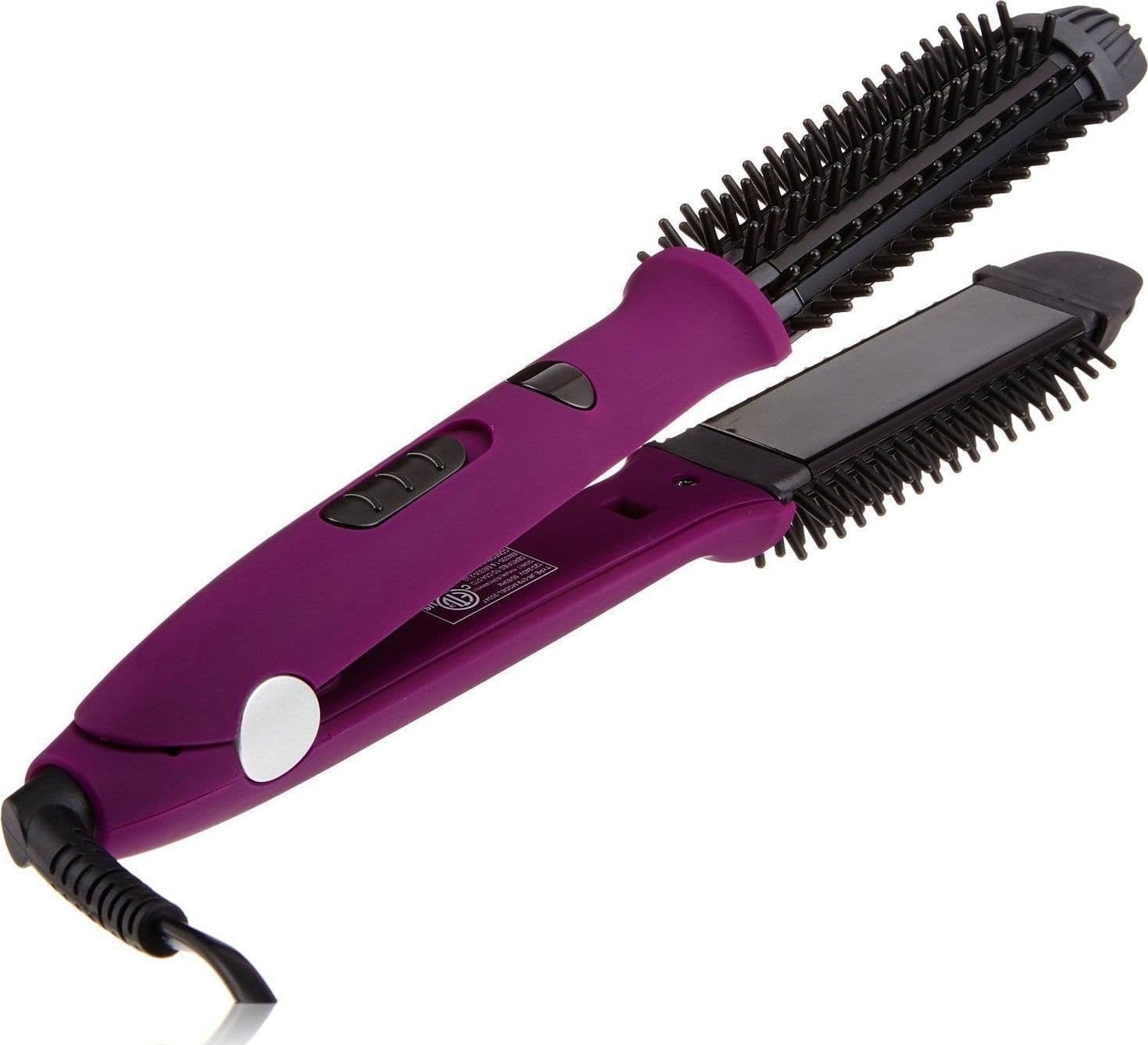 Spazzola-Arricciacapelli-Piastra-Elettrica-Ceramica-Liscia-Capelli-Lisci-O-Ricci