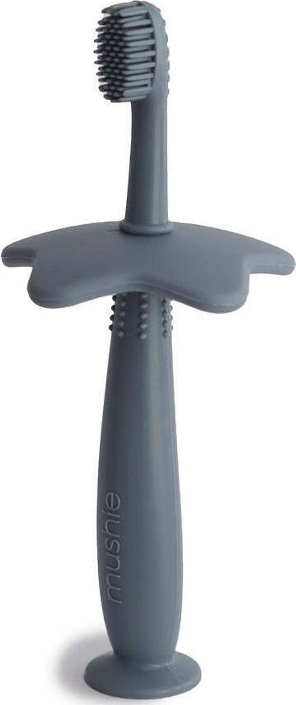 Spazzolino da denti da allenamento Mushie blu Salute e cura della persona/Cura di bambini e neonati/Igiene dentale/Igiene dentale prima infanzia/Spazzolini da denti La Casa Del Bebè - Napoli, Commerciovirtuoso.it