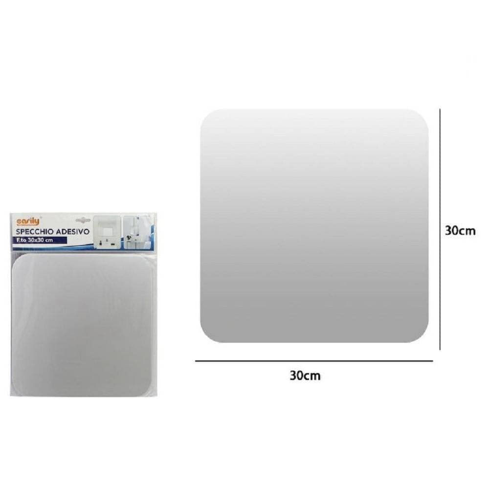 Specchio-Adesivo-Forma-Quadrata-Adesiva-Murale-Arredamento-Casa-30-X-30-Cm