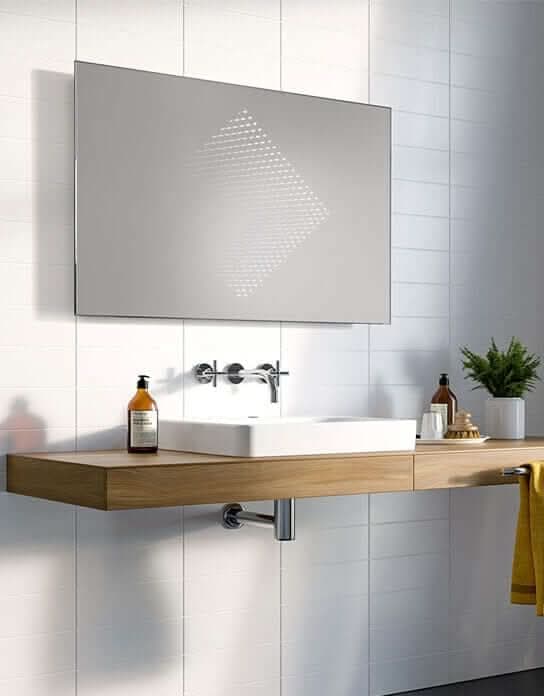 Specchio da bagno luce led 3D e altoparlanti bluetooth - Diamond