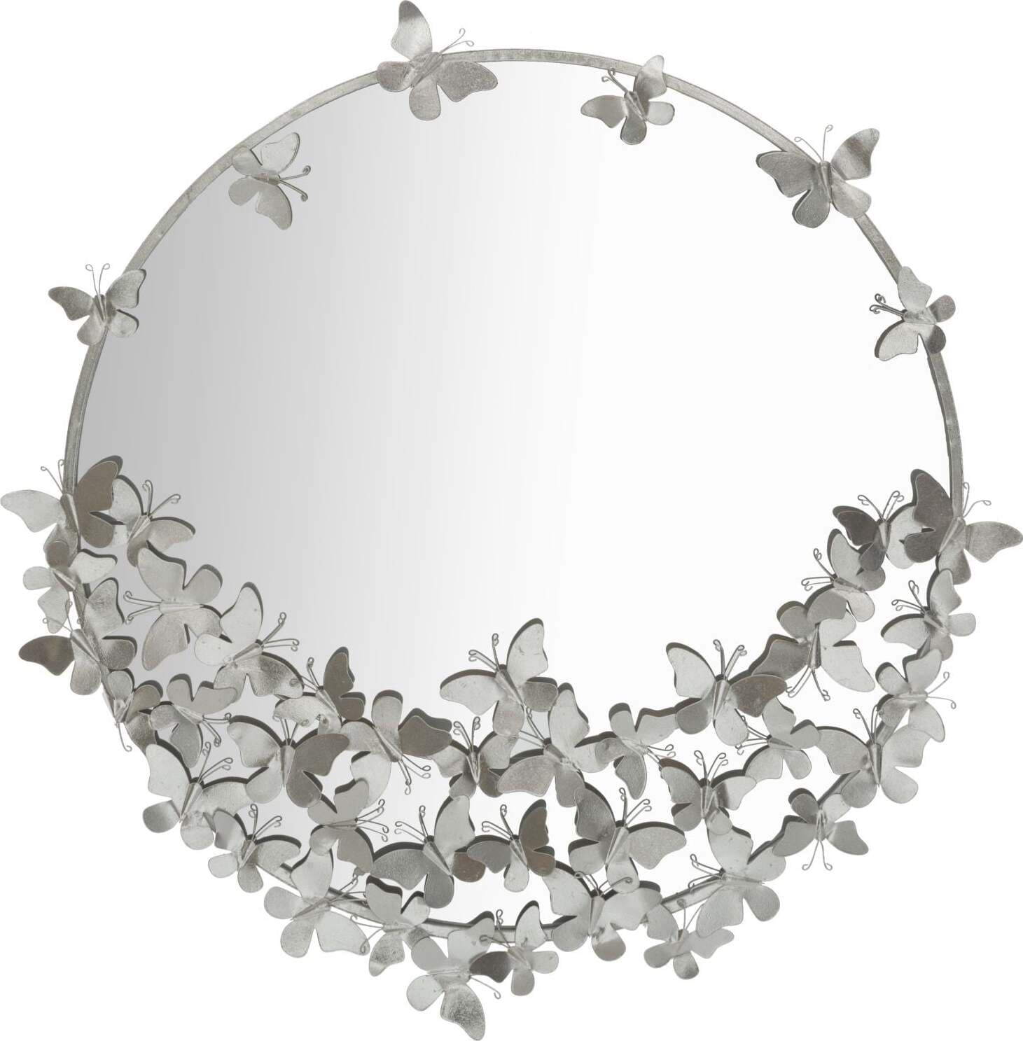 Specchio-Farfalle-Round-Silver-Cm-Ø-91X3X94