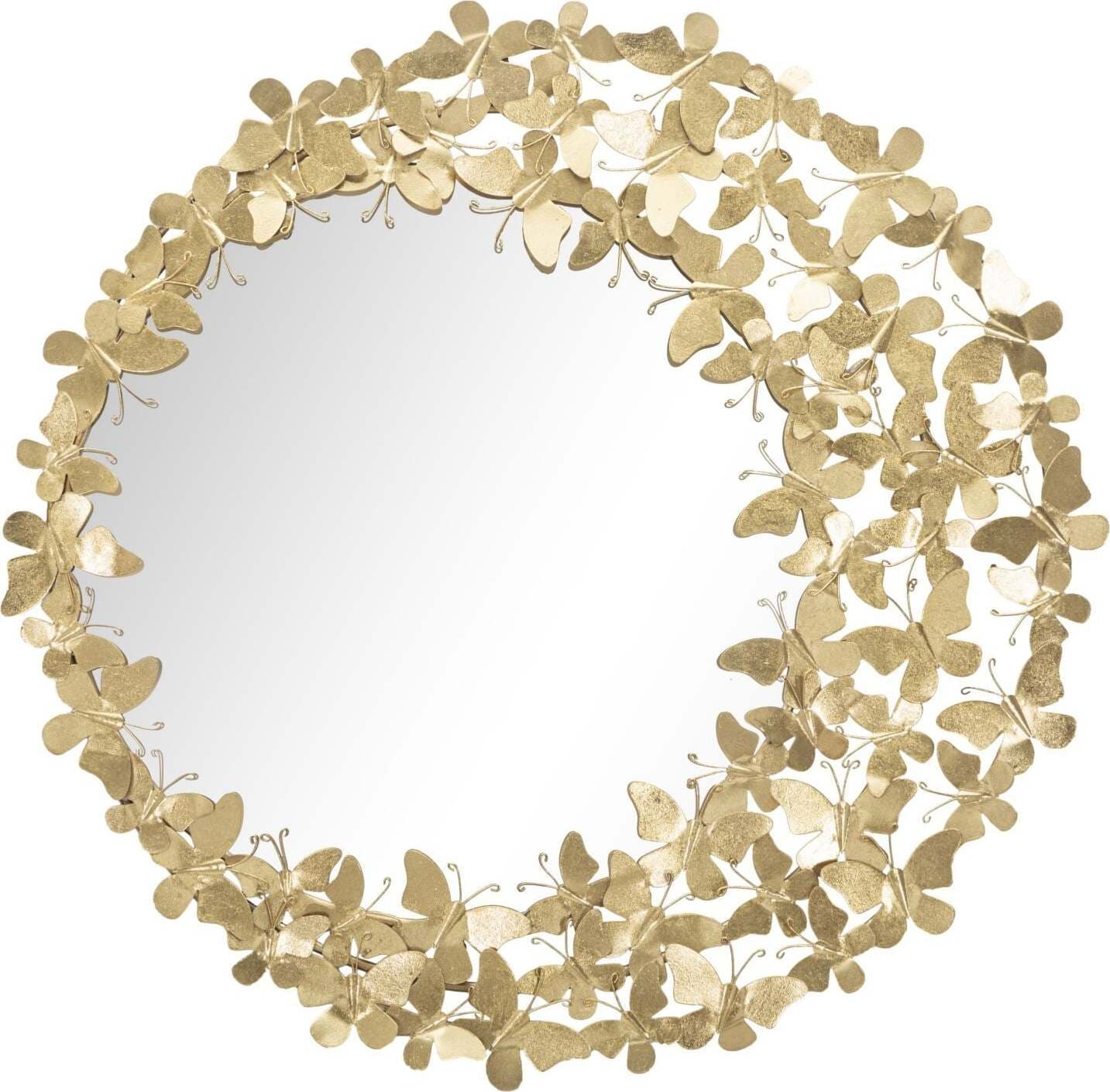 Specchio-Glam-Butterfly-Wind-Ø-Cm-81,5X3,5-(Misura-Specchio-Cm-Ø55)
