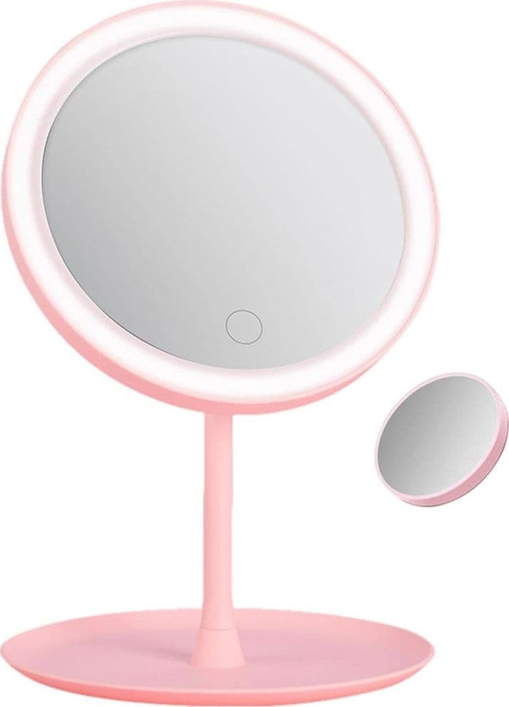 SPECCHIO PER IL TRUCCO ILLUMINATO A LED MAKEUP COSMETICO GIREVOLE LUCE AD ANELLO in Specchi da tavolo Trade Shop italia - Napoli, commercioVirtuoso.it