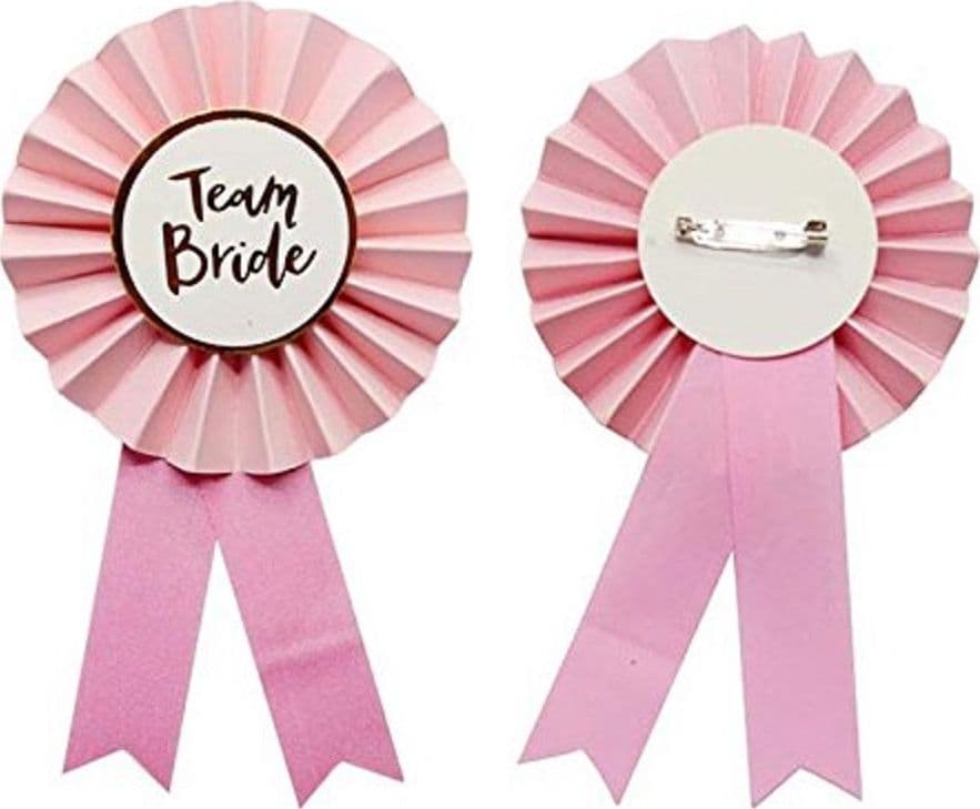 SPILLA ROSA CARTA TEAM BRIDE AMICHE SPOSA ADDIO NUBILATO DISTINTIVO PARTY FESTA