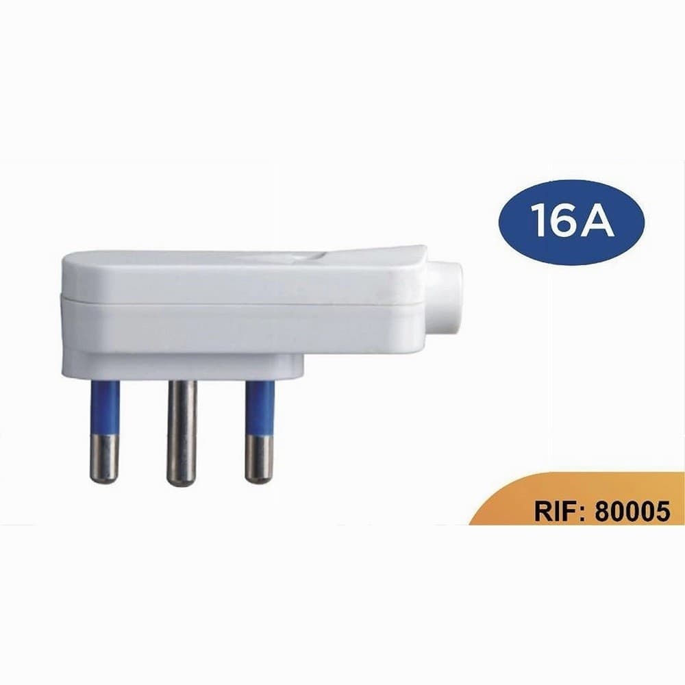 SPINA PIATTA ELETTRICA SALVASPAZIO LATERALE 2P+T 16A 25V MAX 1500W BIANCO 80005 in Multiprese Trade Shop italia - Napoli, commercioVirtuoso.it