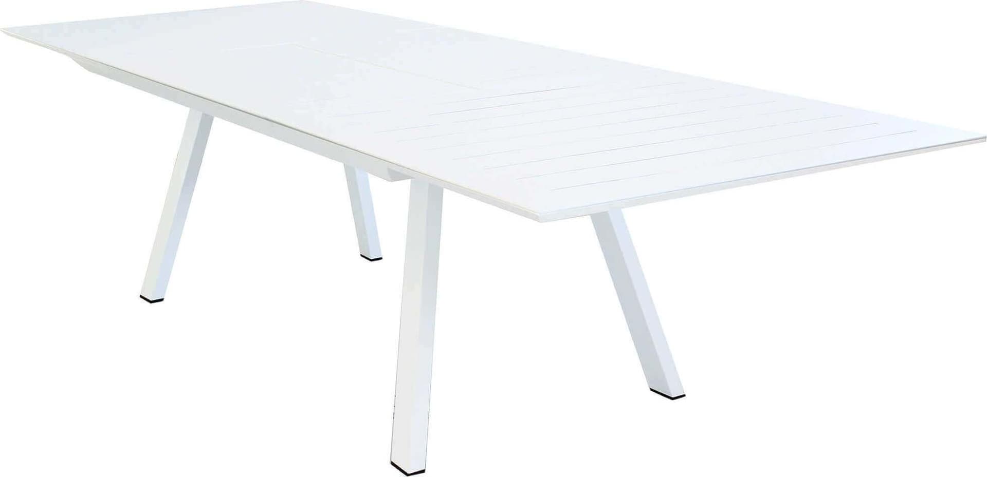 SPLENDOR---tavolo-da-giardino-allungabile-in-alluminio-200/300x110-Bianco-Milani-Home