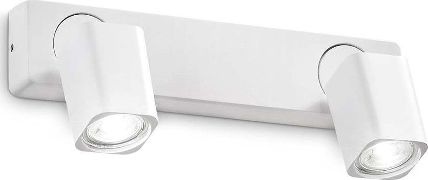Spot-Contemporaneo-Rudy-Alluminio-Bianco-2-Luci-Gu10-35W-3000K-Ip20