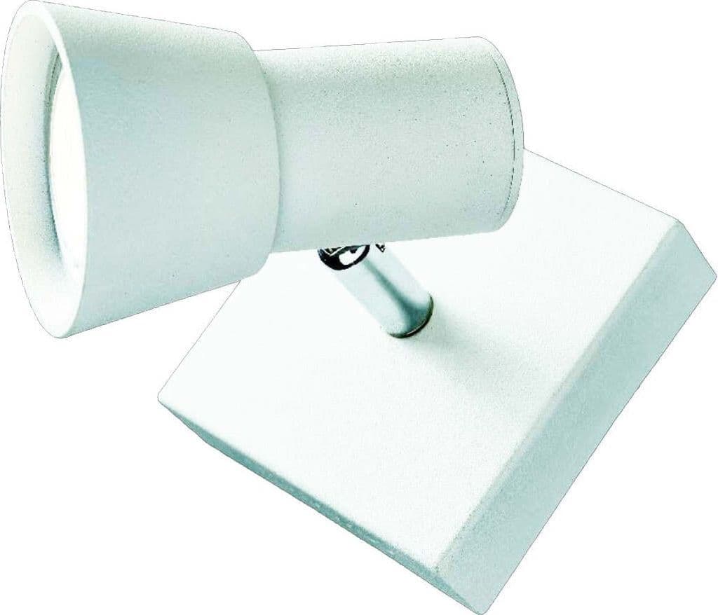 Spot-Illuminando-TORCIA-1-GU10-LED-faretto-moderno-orientabile-snodabile-metallo-bianco-parete-soffitto-interno