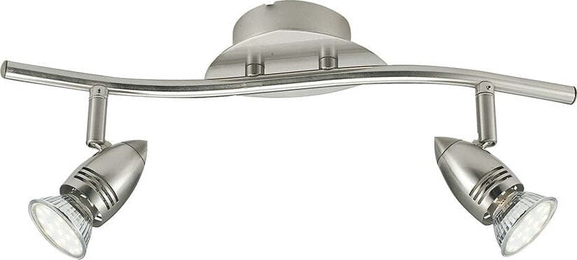 Spot Led Sunny Orientabile Nikel 2Xgu10 5W 400Lm 2700K 39X12Cm Illuminazione/Illuminazione per interni/Illuminazioni per pareti/Faretti da muro Led Mall Home - Napoli, Commerciovirtuoso.it
