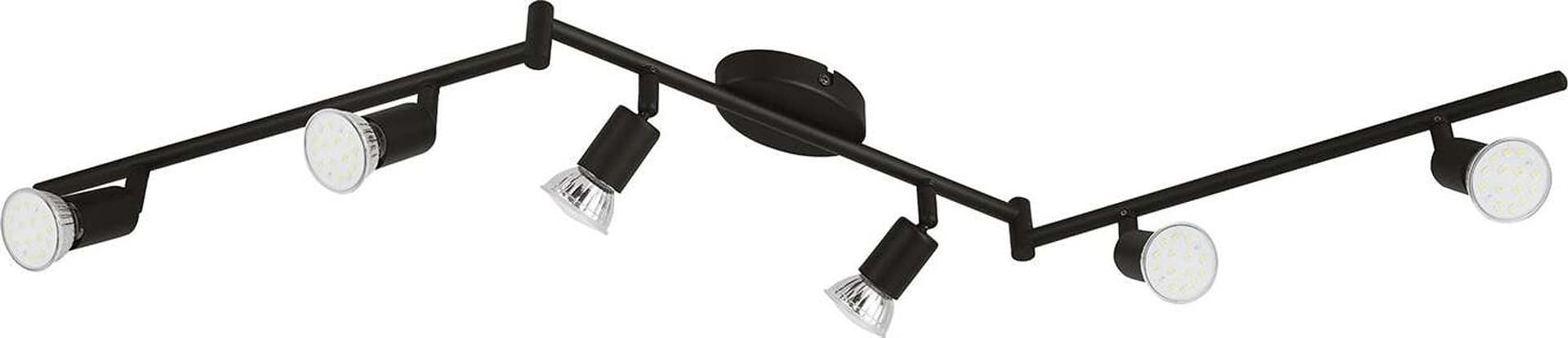 Spot-Moderno-Buzz-Led-In-Acciaio-Nero-6-Luci-Gu10-2,8W-Ip20