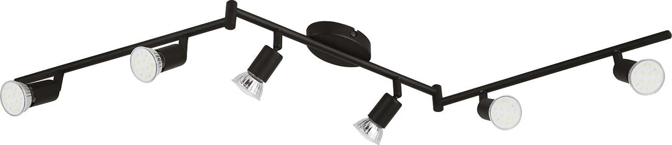 Spot-Moderno-Buzz-Led-In-Acciaio-Nero-6-Luci-Gu10-2,8W-Ip20