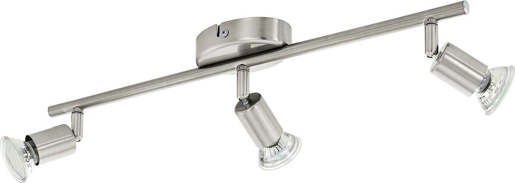 Spot-Moderno-Buzz-Led-In-Acciaio-Nichel-Satinato-3-Luci-Gu10-2,8W-Ip20