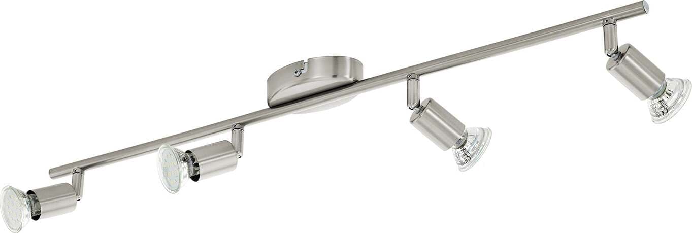 Spot-Moderno-Buzz-Led-In-Acciaio-Nichel-Satinato-4-Luci-Gu10-2,8W-Ip20
