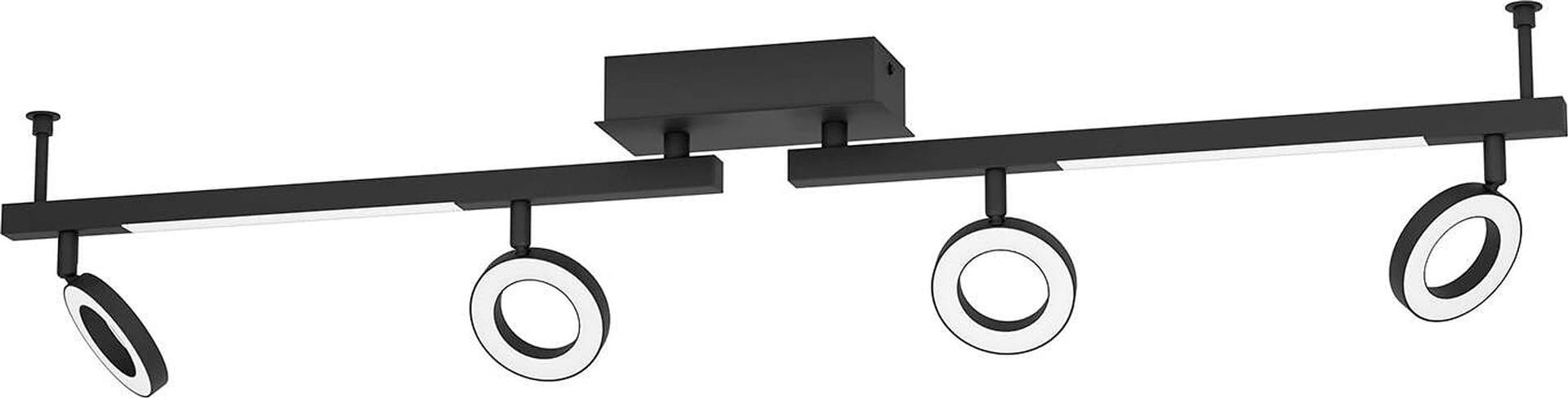 Spot-Moderno-Cardillio-2-In-Alluminio-Nero-4-Luci-Led-3,2W-3000K-Ip20