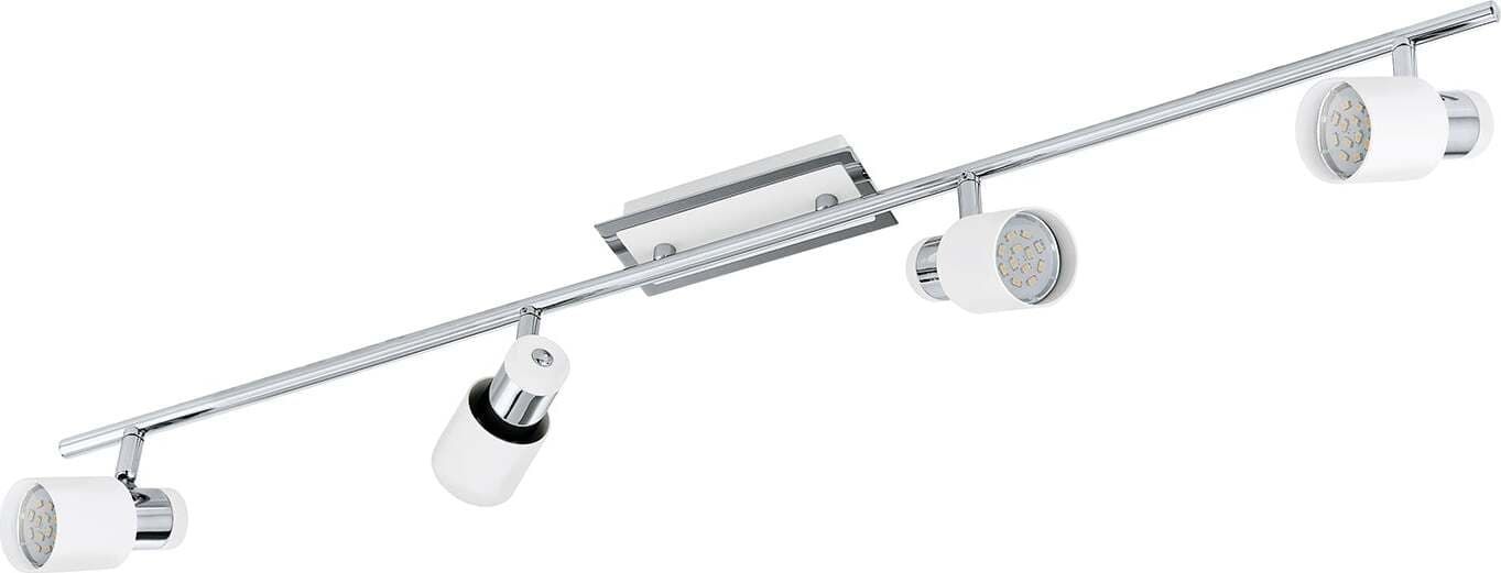 Spot-Moderno-Davida-In-Acciaio-Cromo-4-Luci-Gu10-4,6W-Ip20
