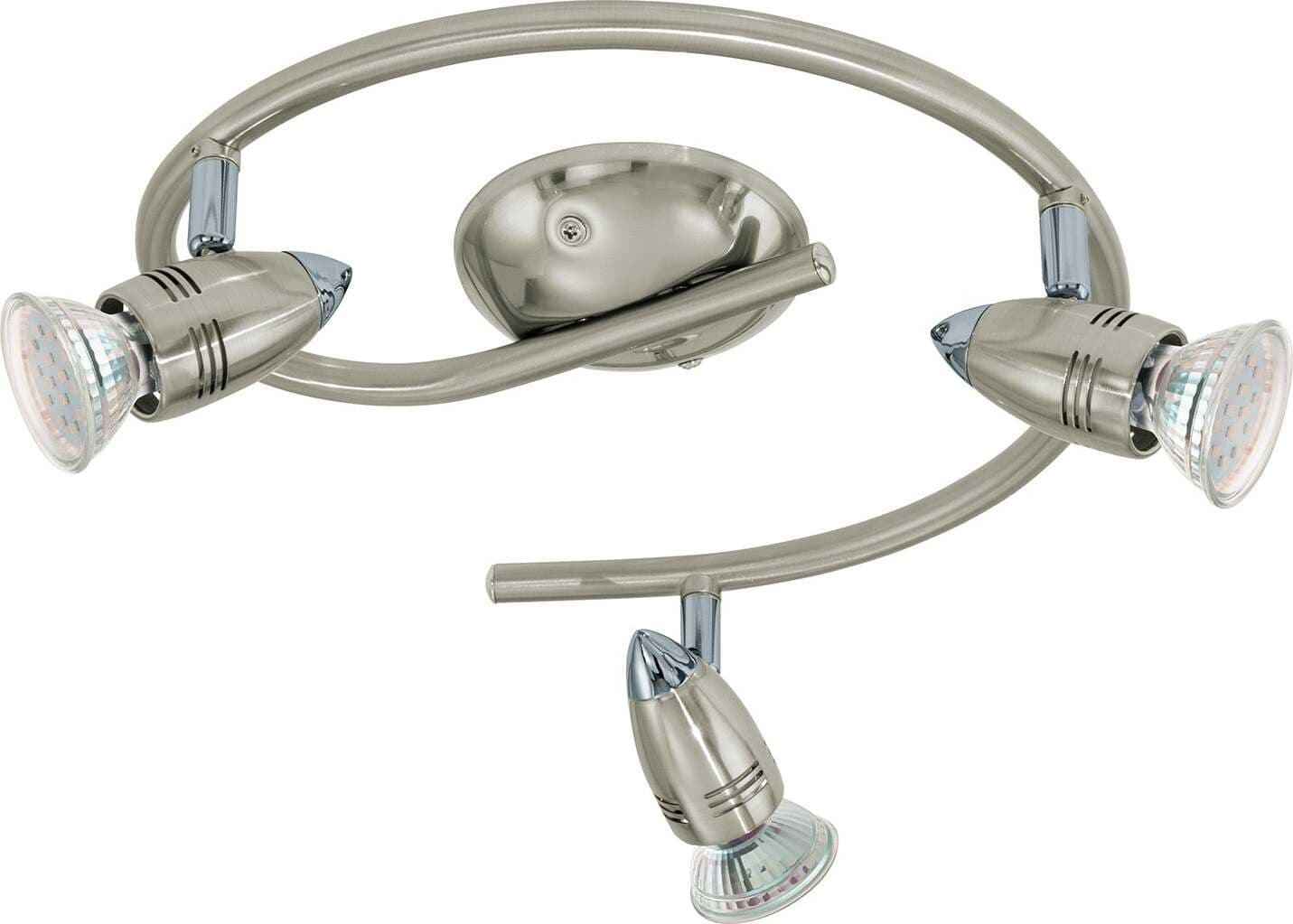Spot-Moderno-Magnum-Led-In-Acciaio-Nichel-Satinato-3-Luci-Gu10-2,8W-3000K-Ip20