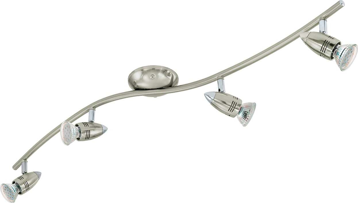 Spot-Moderno-Magnum-Led-In-Acciaio-Nichel-Satinato-4-Luci-Gu10-2,8W-3000K-Ip20