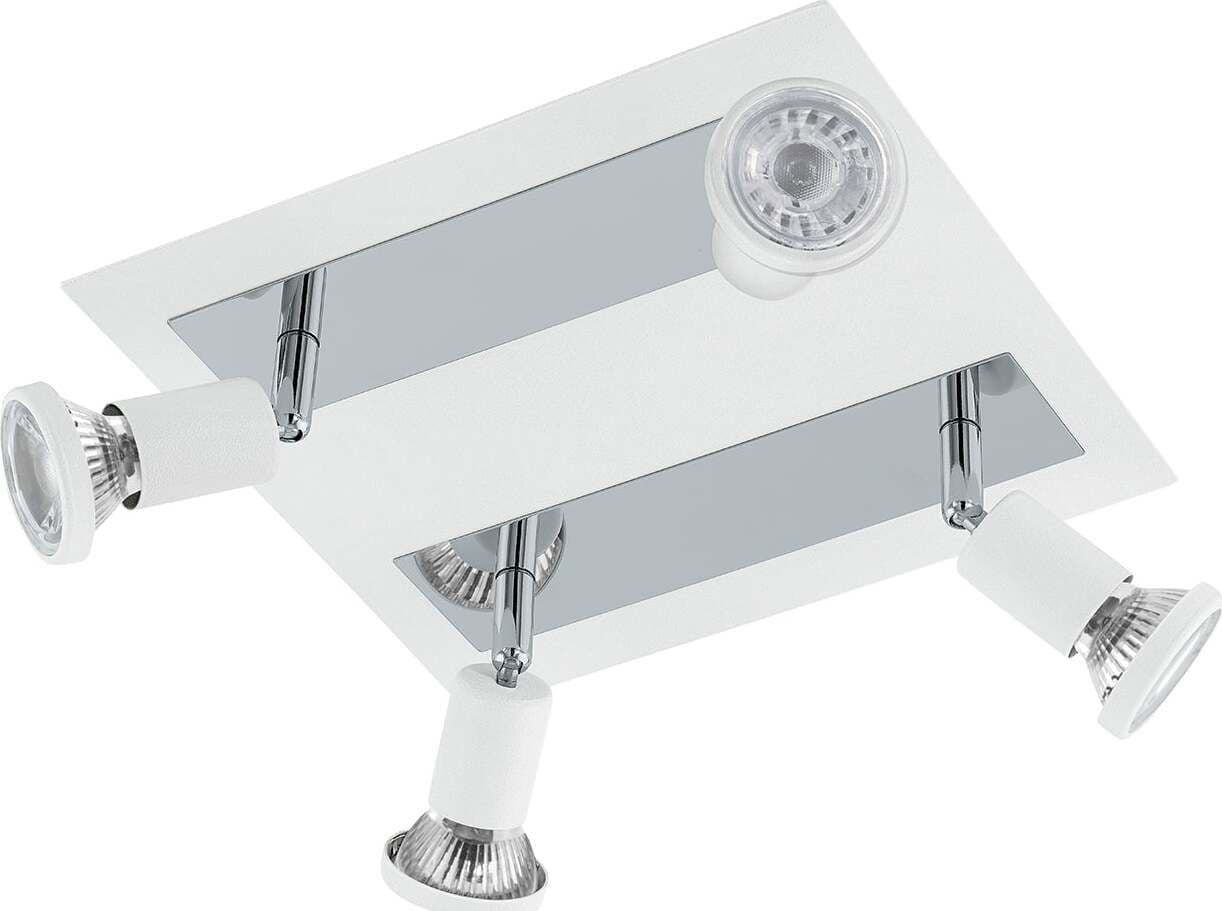 Spot-Moderno-Sarria-In-Acciaio-Bianco-4-Luci-Gu10-4,5W-Ip20