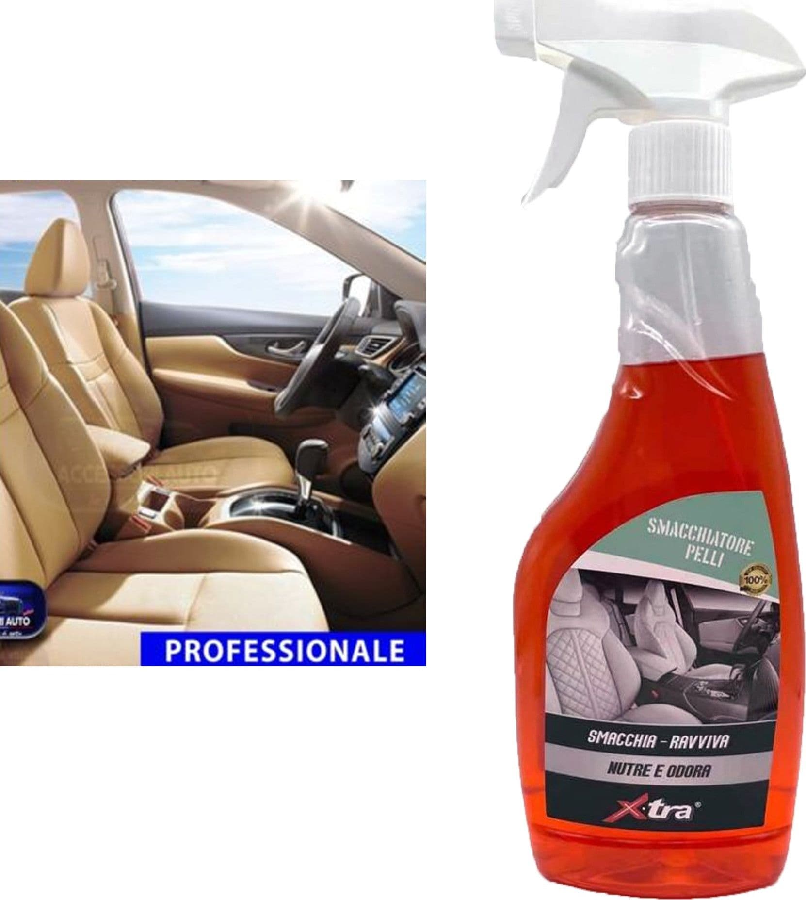 Spray Detergente Smacchiatore Pelli Smacchia Ravviva E Profumatore Auto Da 500ml Casa e cucina/Detergenti e prodotti per la pulizia/Detergenti per la casa/Detergenti multiuso Trade Shop italia - Napoli, Commerciovirtuoso.it