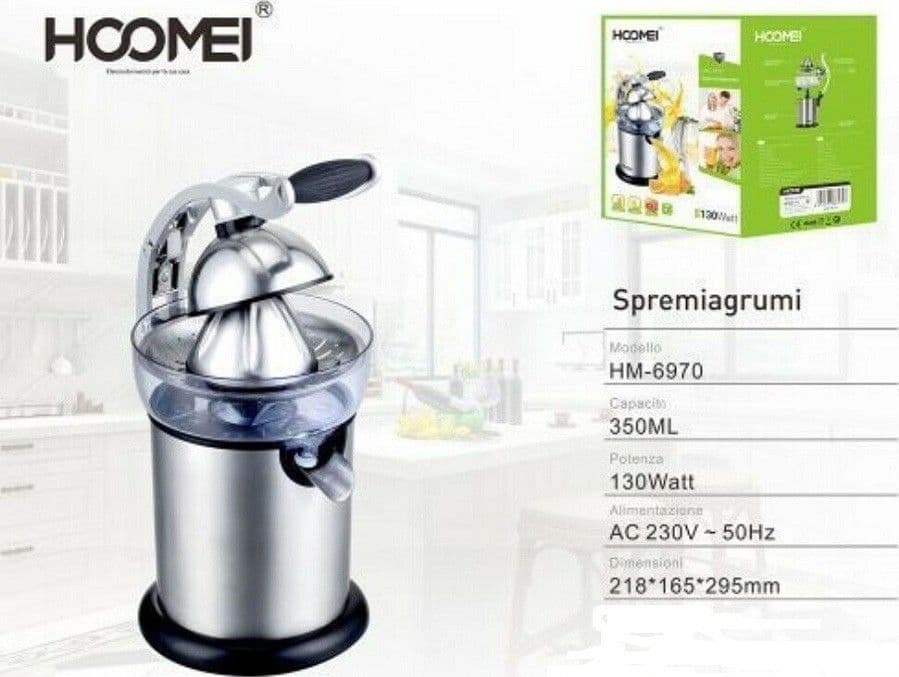 Spremiagrumi-Limoni-Arance-Elettrico-Professionale-350ml-130-Watt-Hoomei-Hm-6970